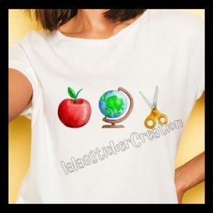 Teacher HTV Iron On Ready to Press Transfer Sheet- SHIRT NOT INCLUDED